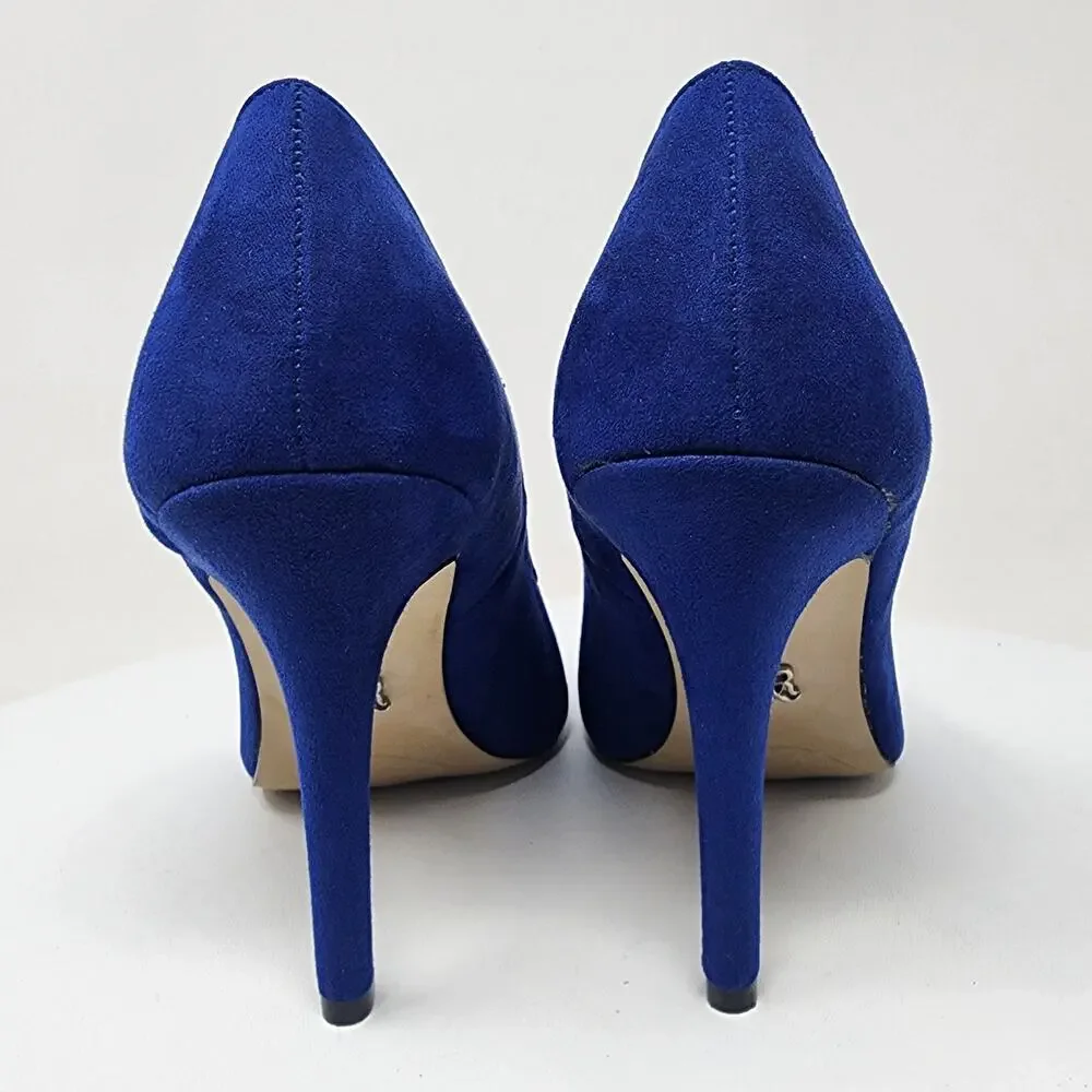Rock & Republic Gwen Stiletto Pumps Women 9M Royal Blue Faux Suede Almond Toe